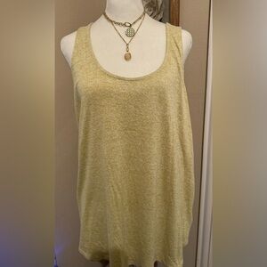 Express Pink Soft Yellow. Velvety Soft. Open Detail on back. Size Large-NWT